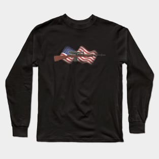 Patriotic M21 Sniper Rifle Long Sleeve T-Shirt